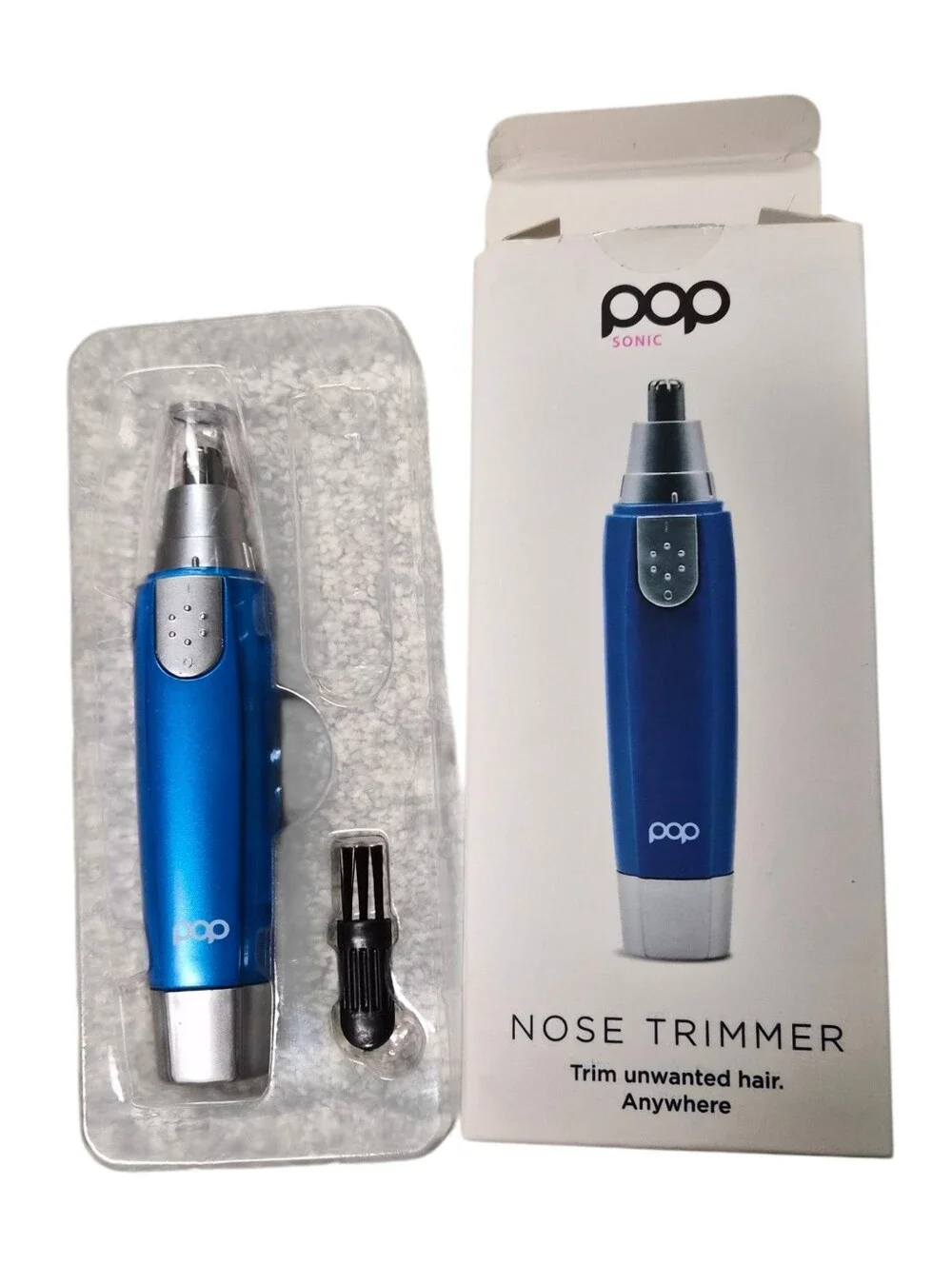 Pop Sonic Nose Trimmer Blue Personal Grooming Tool NEW Sealed